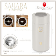 BerlingerHaus Molinillo de Café Eléctrico / Molinillo de Granos de Café - Mat Crème - 150W