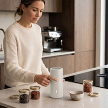 BerlingerHaus Molinillo de Café Eléctrico / Molinillo de Granos de Café - Mat Crème - 150W