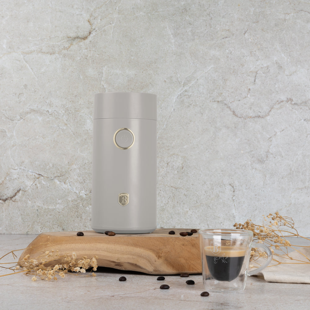 BerlingerHaus Molinillo de Café Eléctrico / Molinillo de Granos de Café - Mat Crème - 150W
