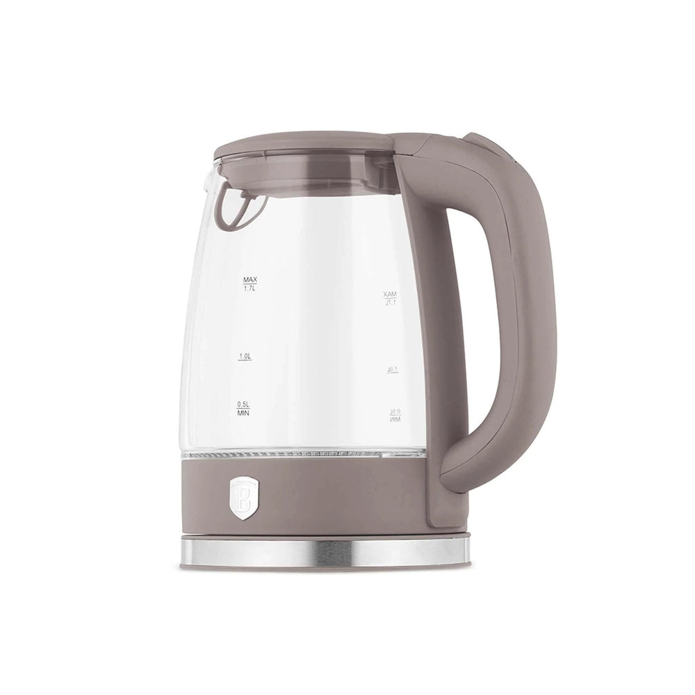 BerlingerHaus Hervidor de Agua de Vidrio Taupe - 1.7 Litros - 2200W