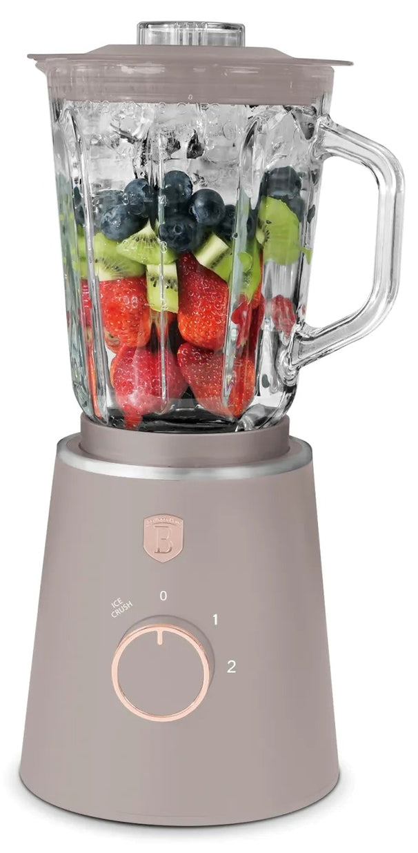 BerlingerHaus Licuadora Taupe - Jarra de Vidrio - 1.5 Litros - 1000W