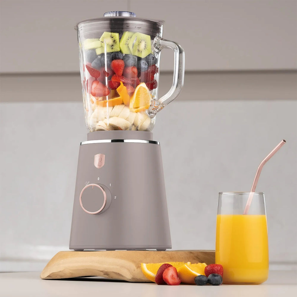 BerlingerHaus Licuadora Taupe - Jarra de Vidrio - 1.5 Litros - 1000W
