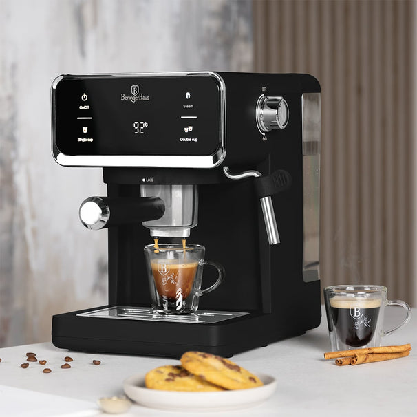BerlingerHaus Espresso Machine / Piston Machine Digital Matte Black - 3-in-1 - 20 Bar - 1.0 Liter