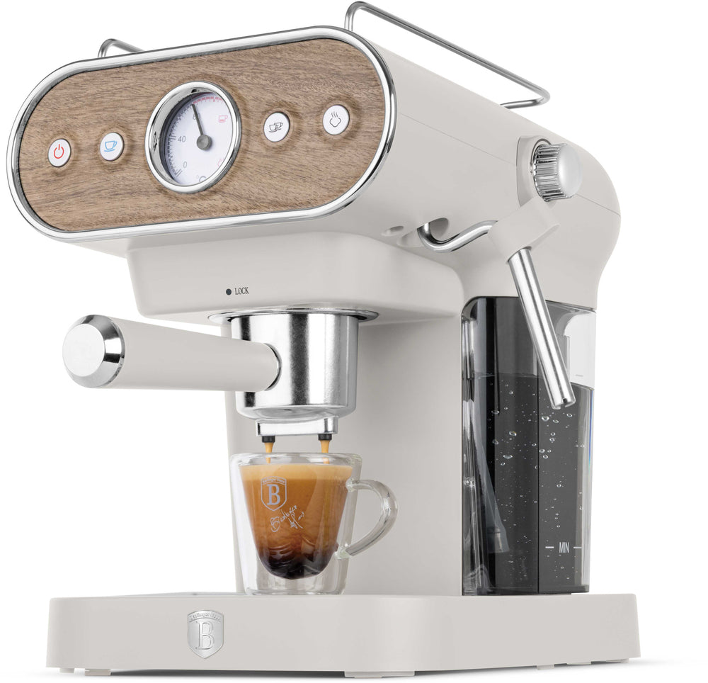 BerlingerHaus Espresso Machine / Piston Machine Digital Matte Cream - 3-in-1 - 20 Bar - 1.02 Liter