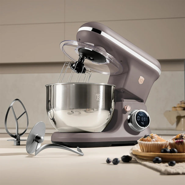 BerlingerHaus Stand Mixer Taupe - Stainless Steel Bowl 6 Liter - 1500W