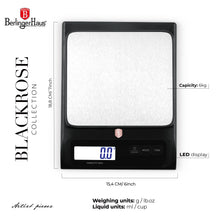 BerlingerHaus Digital Kitchen Scale Black Rose Gold - Maximum 6 kg