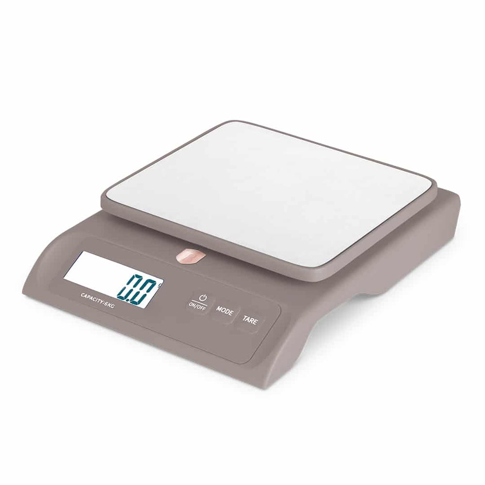 BerlingerHaus Báscula de Cocina Digital Taupe - Máximo 6 kg
