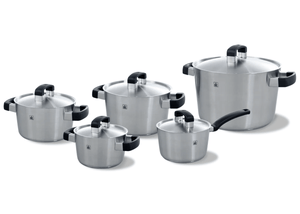 BK Cookware Set Conical Cool Stainless Steel 5-piece - Cooking pots ø 16, 18, 20, 24 cm & Saucepan ø 16 cm