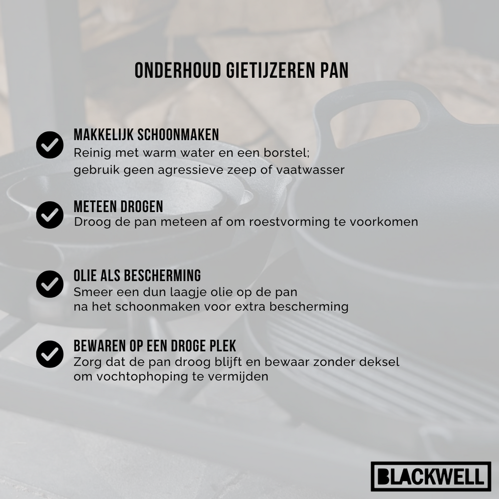Blackwell wok pan cast iron Ø 32 cm / 3.3 litres – without non-stick coating – suitable for all heat sources