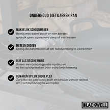 Blackwell wok pan cast iron Ø 32 cm / 3.3 litres – without non-stick coating – suitable for all heat sources