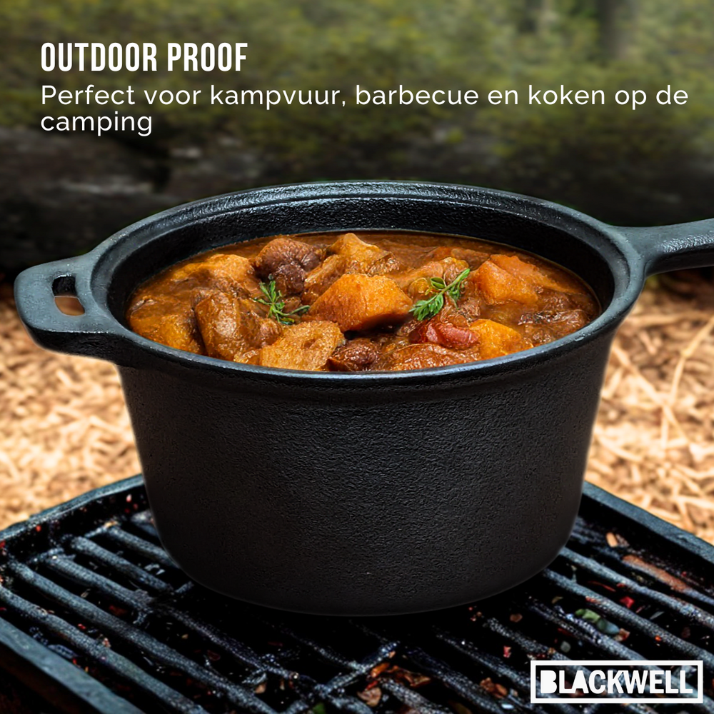 Blackwell Saucepan Cast Iron / Sauce Pan ø 18 cm - 1.5 liters - without non-stick coating