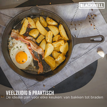 Blackwell Frying pan cast iron / skillet Ø 25 cm – suitable for all heat sources –  without non-stick coating 