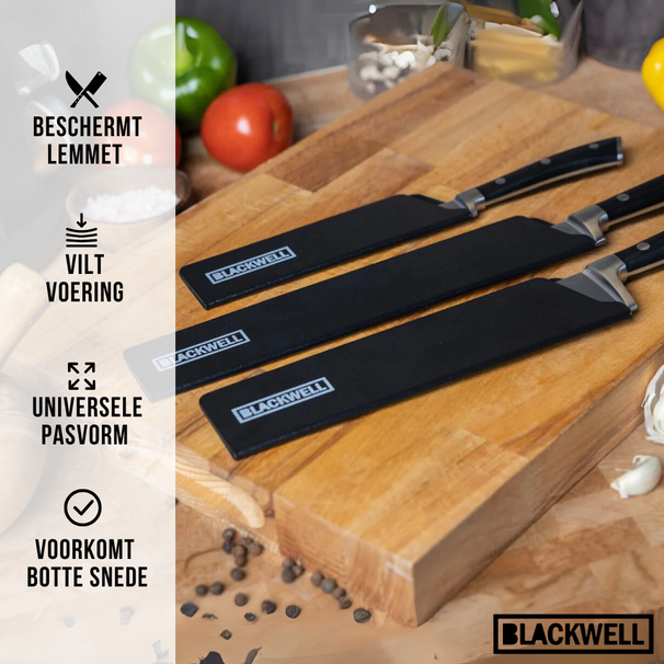 Protector de Cuchillos Blackwell - Universal - Negro - Para cuchillos con hoja hasta 15 cm
