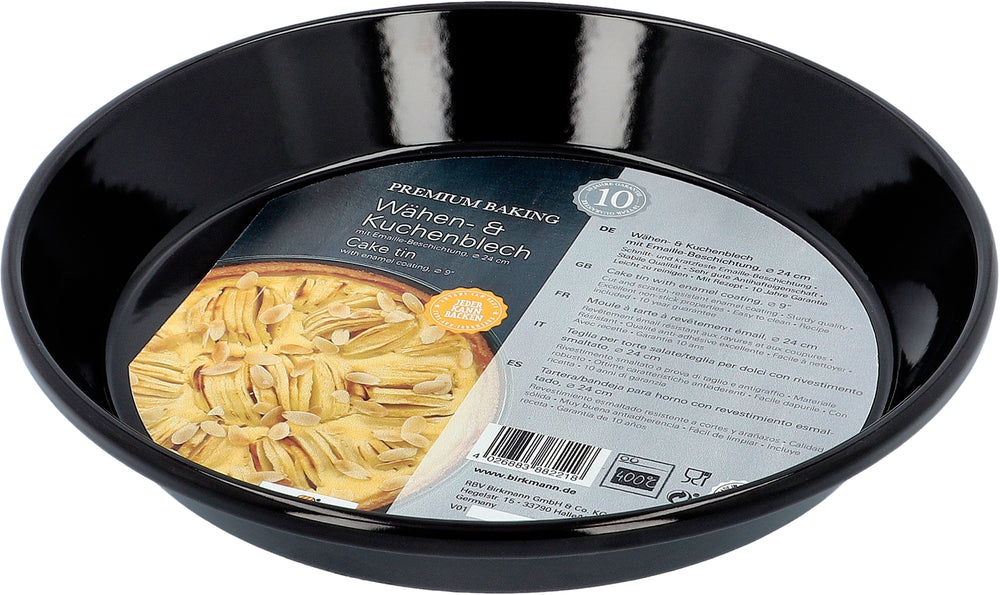 Birkmann Cake Mould / Baking Mould / Quiche Mould Premium Baking - Enameled base ø 24 x 4 cm