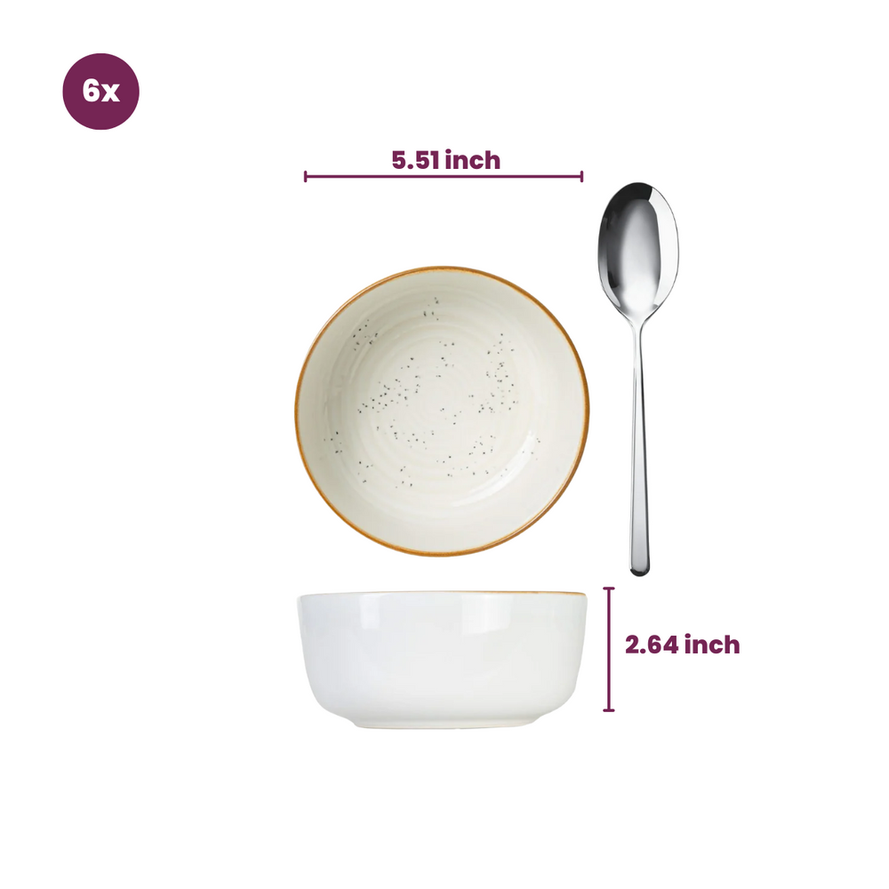 Cosy & Trendy Bowls Baltic Vanilla ø 14 cm - 6 pieces