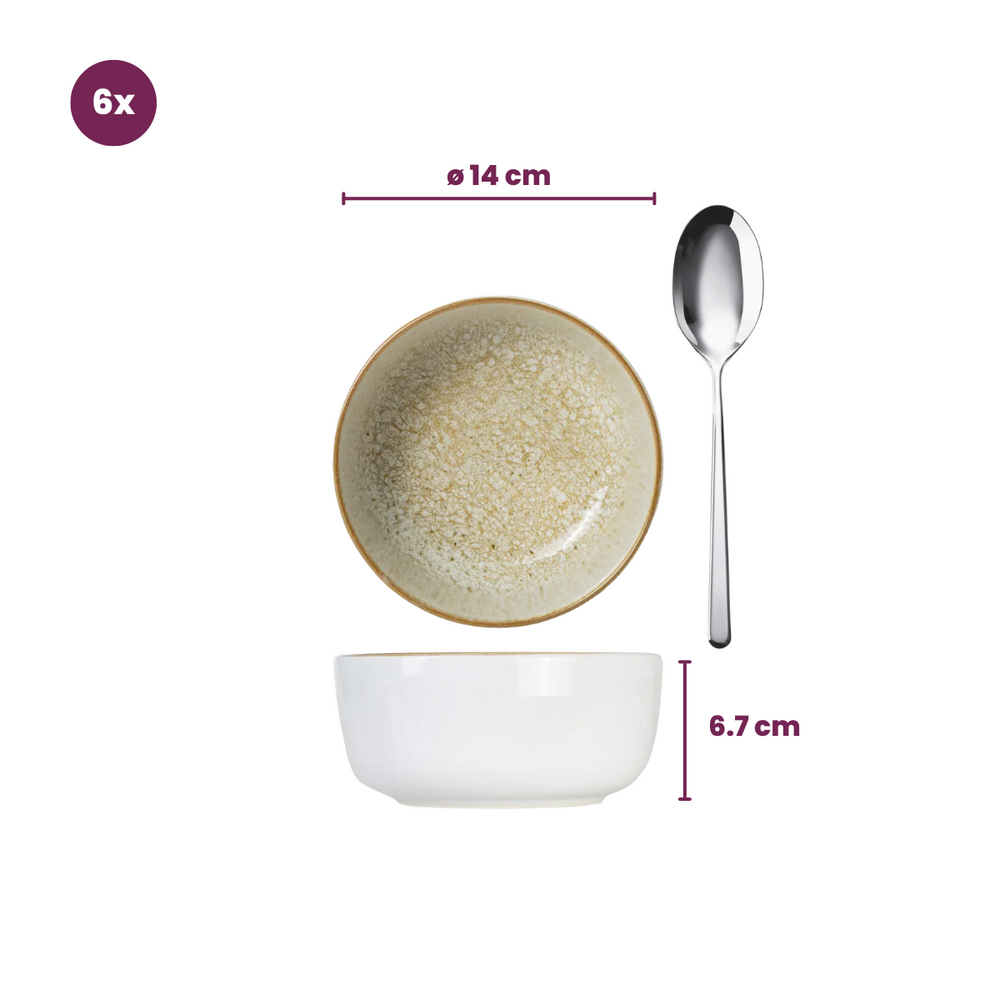 Cosy & Trendy Bowls Baltic Luna ø 14 cm - 6 pieces