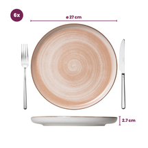 Cosy & Trendy Dinner Plates Baltic Peach ø 27 cm - 6 pieces