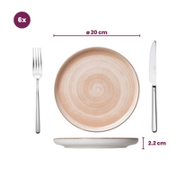 Cosy & Trendy Breakfast Plates Baltic Peach ø 20 cm - 6 pieces