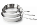 Set de sartenes Beka Maestro de acero inoxidable 3 piezas ø 20, 24 y 28 cm - apto para todas las fuentes de calor - sin revestimiento antiadherente