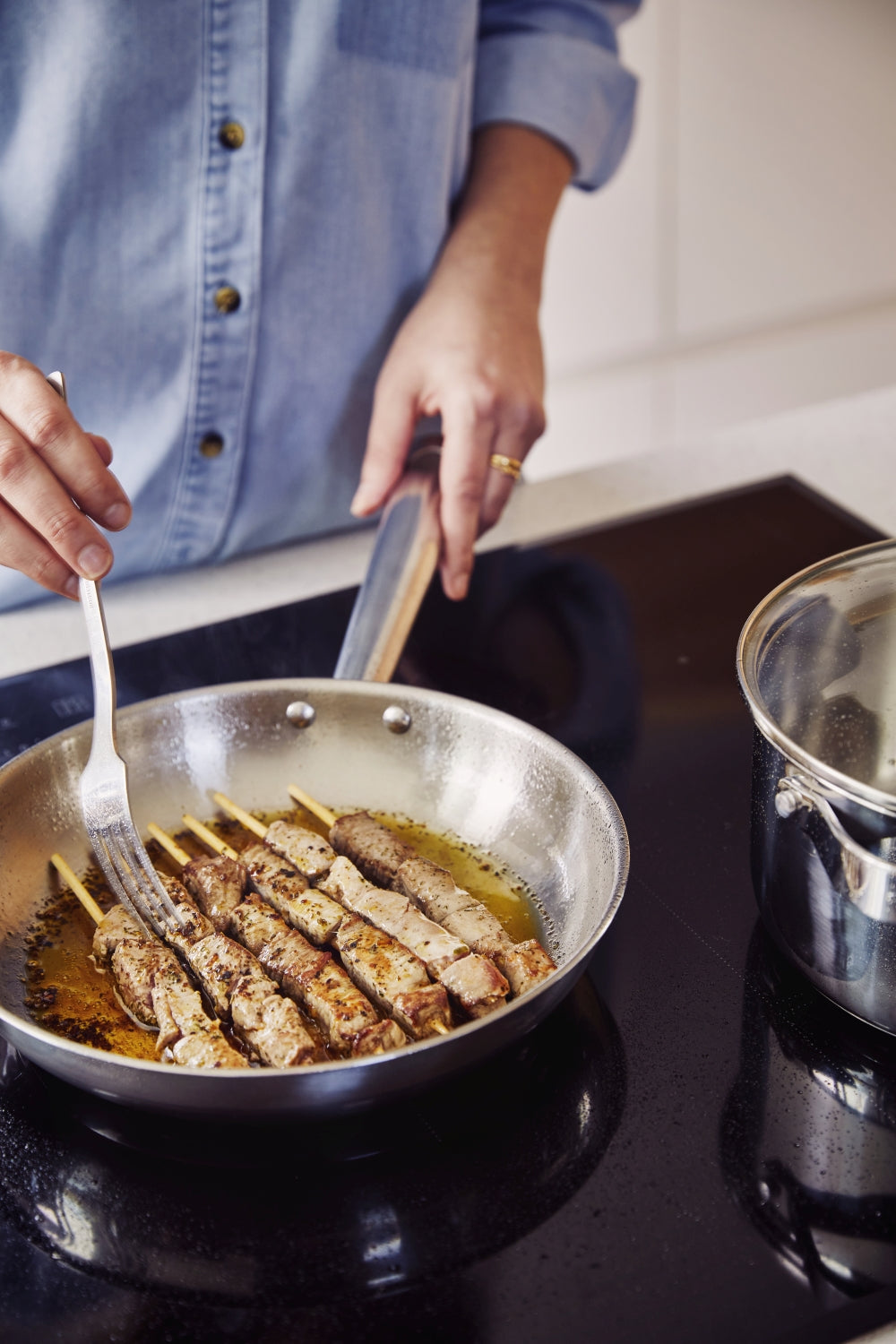 Beka Frying pan Cicla stainless steel Ø 20 cm – suitable for all heat sources – ceramic non-stick coating 