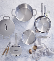 Set de sartenes Beka Maestro de acero inoxidable 2 piezas ø 24 y 28 cm - apto para todas las fuentes de calor - sin revestimiento antiadherente