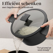BerlingerHaus Cookware Set Matt Anthracite 7-Piece - Cooking Pot Ø 20, 24, 28 cm, Frying Pan Ø 20 & 24 cm - Suitable for All Heat Sources