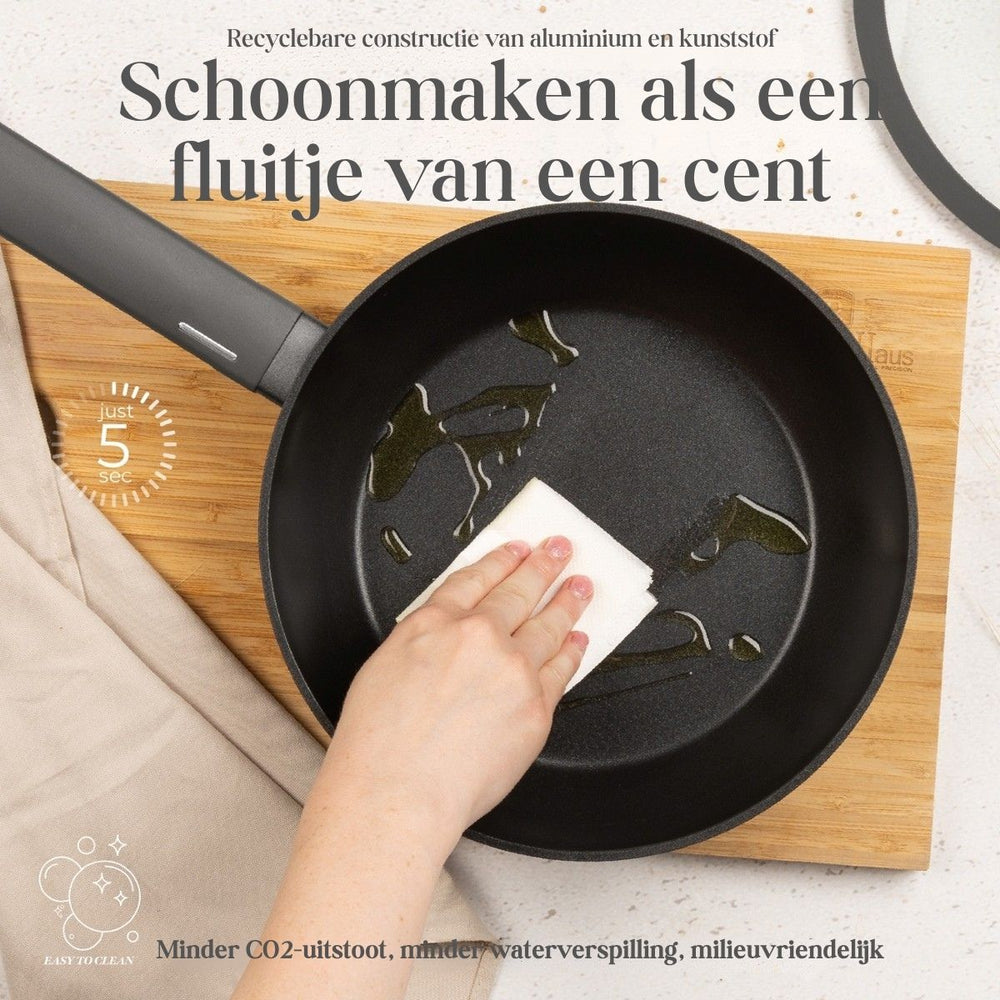 BerlingerHaus Cookware Set Matt Anthracite 7-Piece - Cooking Pot Ø 20, 24, 28 cm, Frying Pan Ø 20 & 24 cm - Suitable for All Heat Sources
