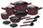 BerlingerHaus Cookware Set Matt Burgundy 11-Piece - Cooking Pot ø 20, 24, 28 cm, Frying Pan ø 24, 28 cm & Saucepan ø 16 cm - Suitable for All Heat Sources