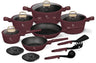 BerlingerHaus Cookware Set Matt Burgundy 11-Piece - Cooking Pot ø 20, 24, 28 cm, Frying Pan ø 24, 28 cm & Saucepan ø 16 cm - Suitable for All Heat Sources