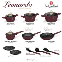 BerlingerHaus Cookware Set Matt Burgundy 11-Piece - Cooking Pot ø 20, 24, 28 cm, Frying Pan ø 24, 28 cm & Saucepan ø 16 cm - Suitable for All Heat Sources