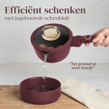 BerlingerHaus Cookware Set Matt Burgundy 11-Piece - Cooking Pot ø 20, 24, 28 cm, Frying Pan ø 24, 28 cm & Saucepan ø 16 cm - Suitable for All Heat Sources