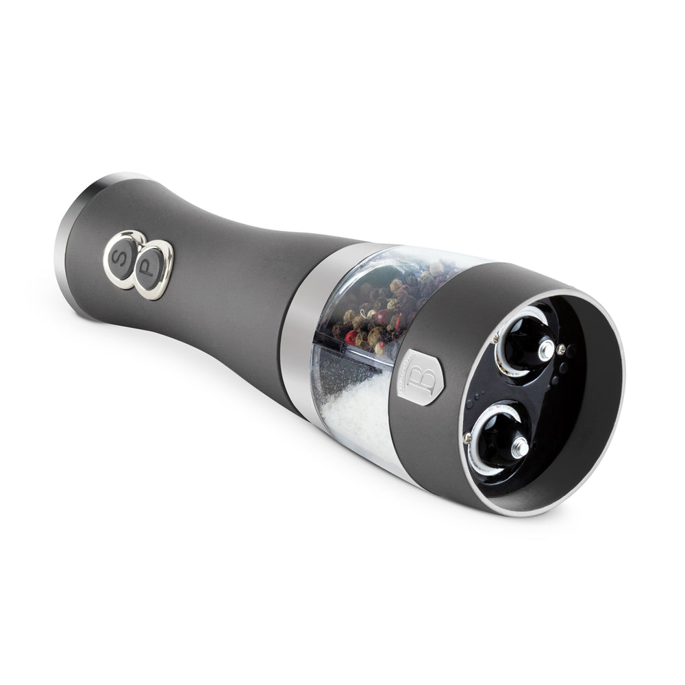 BerlingerHaus Electric Pepper and Salt Mill Matt Anthracite - 2-in-1 - Ceramic Mill