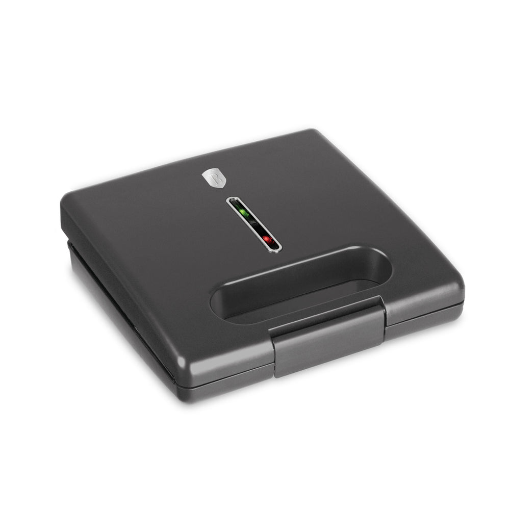 BerlingerHaus Sandwich Maker 3-in-1 Matt Anthracite - Removable Plates - Waffle & Grill - 780W