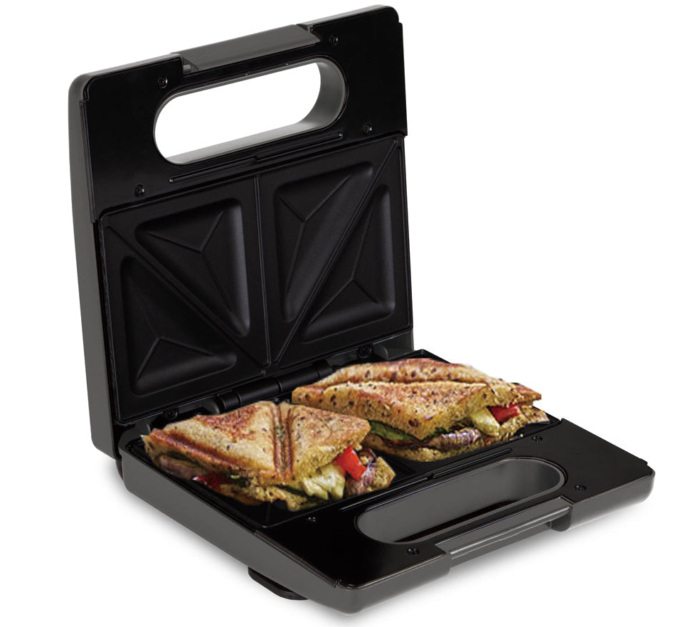 BerlingerHaus Sandwich Maker 3-in-1 Matt Anthracite - Removable Plates - Waffle & Grill - 780W
