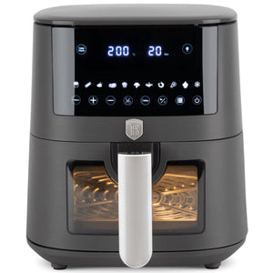 BerlingerHaus Airfryer XXXL Matte Anthracite - with Viewing Window - 8 Liters - 1650W