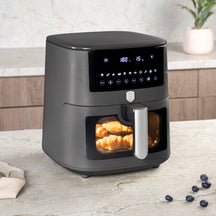 BerlingerHaus Airfryer XXXL Matte Anthracite - with Viewing Window - 8 Liters - 1650W