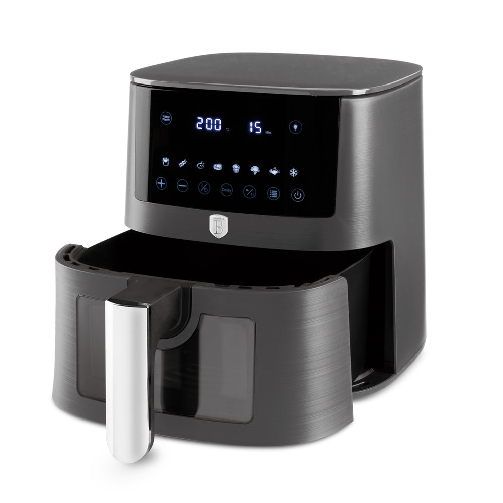 BerlingerHaus Airfryer XL Matt Anthracite - with Viewing Window - 5 Liters - 1400W