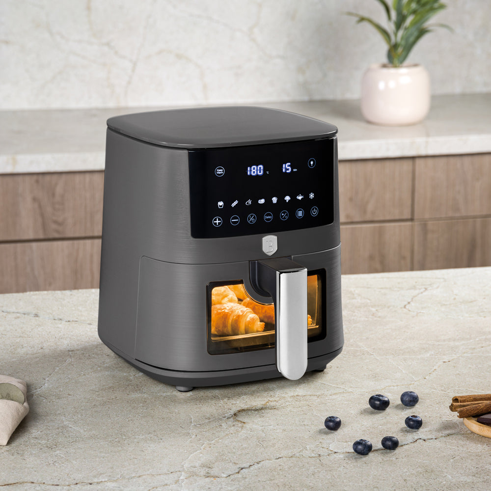 BerlingerHaus Airfryer XL Matt Anthracite - with Viewing Window - 5 Liters - 1400W