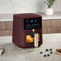 BerlingerHaus Airfryer XL Matt Burgundy - with Viewing Window - 5 Liters - 1400W