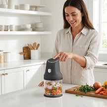 BerlingerHaus Food Chopper Anthracite - 2-in-1 - 4 Blades - 300W