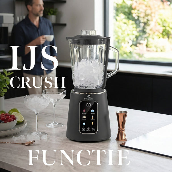BerlingerHaus batidora digital mate antracita - jarra de vidrio - 1.5 litros - 1000W