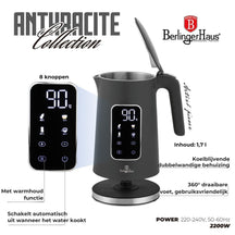BerlingerHaus Electric Kettle Digital Matt Anthracite - Temperature Setting - 1.7 Liter - 2200W