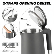 BerlingerHaus Electric Kettle Double-Walled Matt Anthracite - 1.7 Liter - 1800W