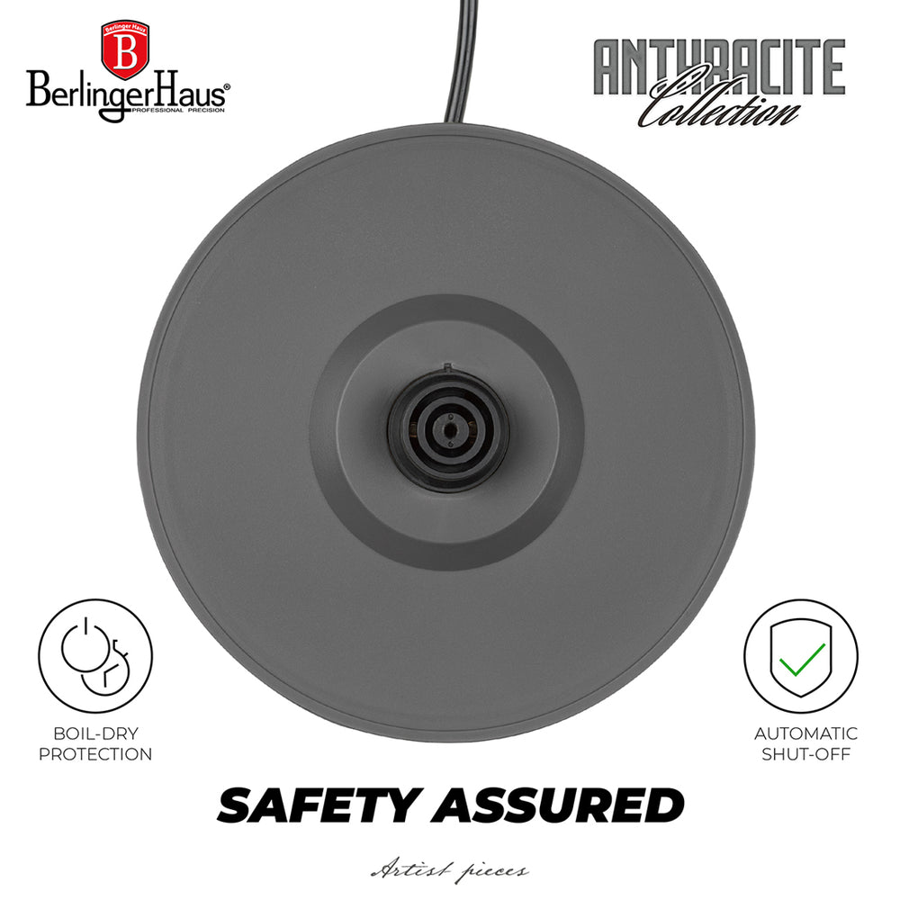BerlingerHaus Electric Kettle Double-Walled Matt Anthracite - 1.7 Liter - 1800W
