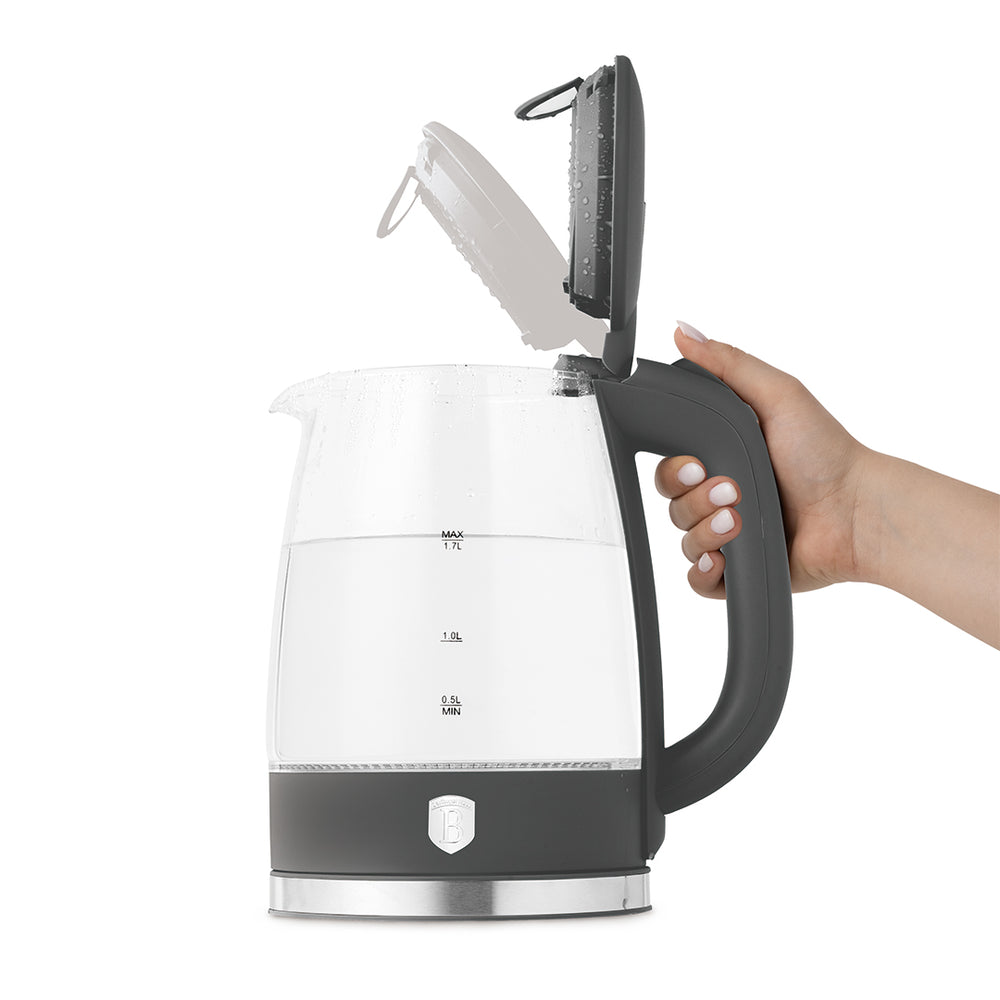 BerlingerHaus Electric Kettle Glass Matt Anthracite - 1.7 Liter - 2200W
