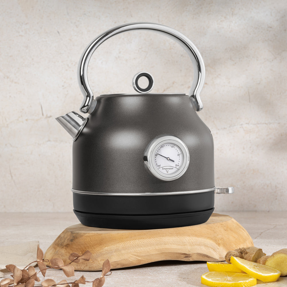BerlingerHaus kettle Mat Antraciet - con termómetro - 1.7 liter - 2200W
