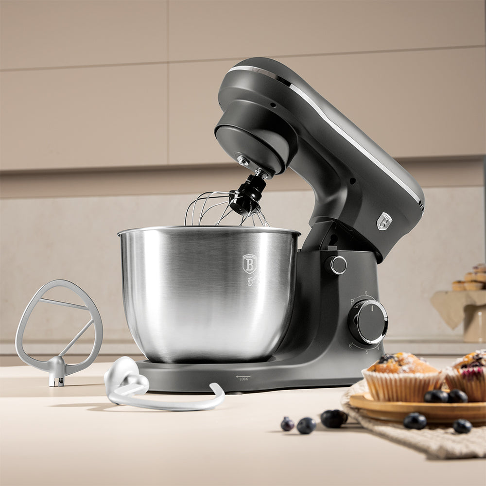 BerlingerHaus Stand Mixer Matt Anthracite - Stainless Steel Bowl 5 Liters - 1500W