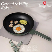 BerlingerHaus Cookware Set Matte Green 11-Piece - Cooking Pot ø 20, 24, 28 cm, Frying Pan ø 24, 28 cm & Saucepan ø 16 cm - Suitable for All Heat Sources