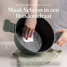 BerlingerHaus Cookware Set Matte Green 11-Piece - Cooking Pot ø 20, 24, 28 cm, Frying Pan ø 24, 28 cm & Saucepan ø 16 cm - Suitable for All Heat Sources