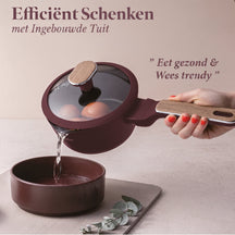BerlingerHaus Cookware Set Nordic Matte Bordeaux 11-Piece - Cooking Pot ø 20, 24, 28 cm, Frying Pan ø 24, 28 cm & Saucepan ø 16 cm - Suitable for All Heat Sources